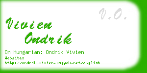 vivien ondrik business card